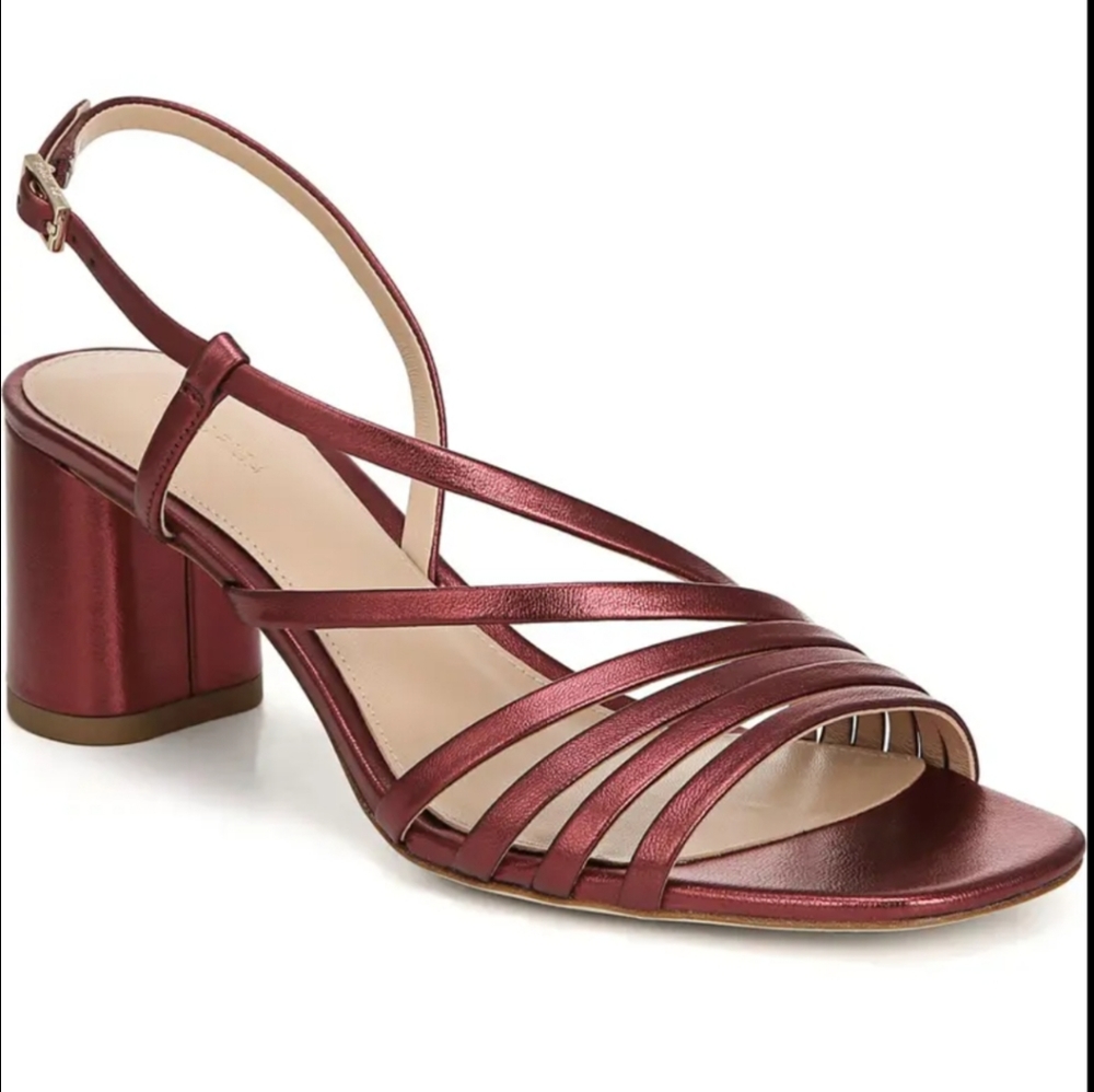 Via Spiga Regina Disco Heel in Rosewood NWB 7.5